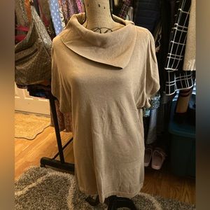 Vince Camuto beige cap sleeve sweater, size large